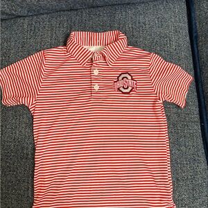 Ohio State Kids Red Striped Polo Shirt
